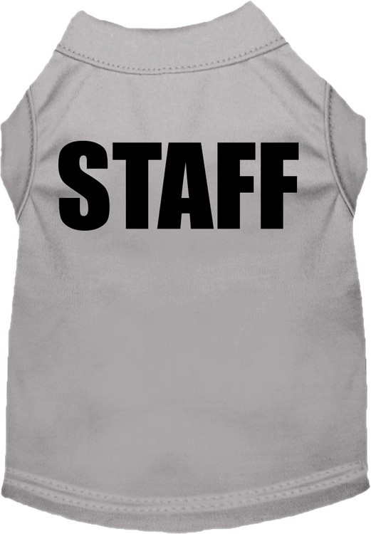 Staff Costume Screen Print Dog Shirt Grey Size 4X